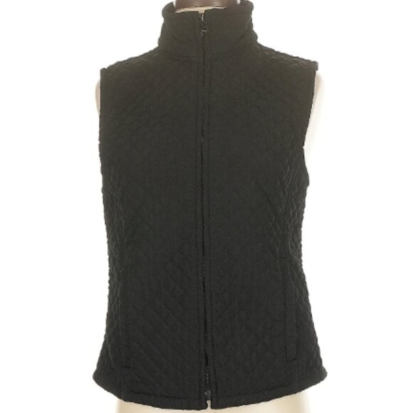 IZOD Outerwear Quilted Vest in Black, 2 Ft. Pockets, Full Zip, Nearly New, Small - Picture 11 of 12